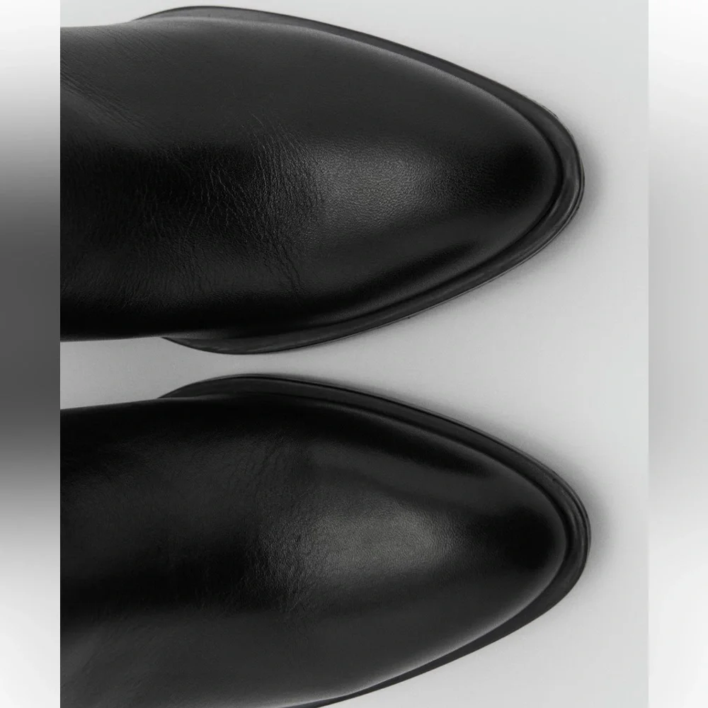 Mango Black Over the Knee Boots